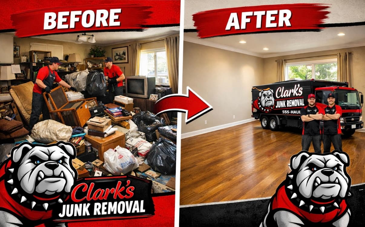 Full-property cleanout by Clark's Junk Removal in Rhode Island
